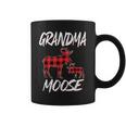 Grandma Moose Red Plaid Buffalo Matching Family Pajama Coffee Mug