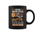 Guitar Dad Gift | Never Underestimate An Old Man With Guitar Gift For Mens Coffee Mug
