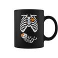 Halloween Skeleton Maternity Couples Pregnancy Announcement Coffee Mug