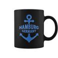 Hamburg Germany Port City Blue Anchor Design Coffee Mug