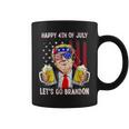 Happy 4Th Of July Lets Go Beer Brandon Trump Beer America Coffee Mug
