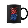 Hawaiian Pineapple American Flag 4Th Of July Patriotic Coffee Mug