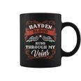 Hayden Blood Runs Through My Veins Family Christmas Coffee Mug