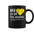 My Heart Is On The Mound Softball Bat Proud Mom Dad Coffee Mug