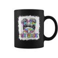 Hello 1St Grade Messy Bun Girls Tie Dye Cute Back To School Coffee Mug