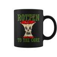 Horror Rotten To The Core Scary Skeleton Face Apple Core Scary Coffee Mug