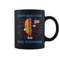 Im Just Here For The Wieners Funny Fourth Of July Hot Dog Coffee Mug