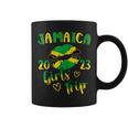 Jamaica 2023 Girls Trip With Jamaican Flag And Kiss Lips Coffee Mug