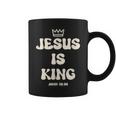Jesus Is King Crowned King Seated On The Throne Bible Verse Coffee Mug