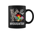 K Is For Kindergarten Teacher Leopard Back To School Kinder Coffee Mug