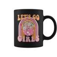 Let's Go Girls Retro Rainbow Cowgirl Disco Bachelorette Coffee Mug