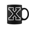 Letter X Alphabet Name Athletic Sports Monogram Outline Coffee Mug