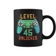 Level 45 Unlocked 45Th Birthday Gamer Gifts 45 Year Old Male Coffee Mug