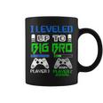 Leveled Up To Big Brother 2024 Cute Im Going To Be A Big Bro Funny Gifts For Brothers Coffee Mug
