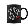 Little Brother Biggest Fan Baseball Season For Boys Game Day Coffee Mug