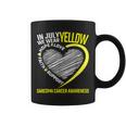 Love Hope Faith July We Wear Yellow Sarcoma Cancer Awareness Coffee Mug