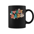 I Love Hot Dads Retro Red Heart Love Dads Coffee Mug