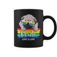 Love Is Love Lgbt Gay Pride Month Pug Dog Lover Lgbt Pride Coffee Mug