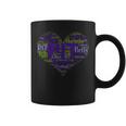 I Love Pit Marching Band Percussion Heart Word Cloud Coffee Mug