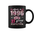 Made In 1996 Floral 27 Year Old 27 Th Birthday Gifts Women Coffee Mug