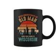 Mb Never Underestimate An Old Man Born In Wisconsin Coffee Mug
