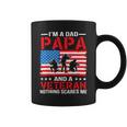 Mens Im A Dad Papa And A Veteran For Dad Fathers Day Grandpa 22 Coffee Mug