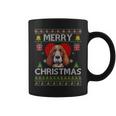 Merry Christmas Basset Hound Dog Ugly Sweater Coffee Mug