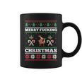 Merry Fucking Christmas Adult Humor Offensive Ugly Sweater Coffee Mug