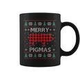 Merry Pigmas Christmas Pig Red Plaid Ugly Sweater Xmas Coffee Mug