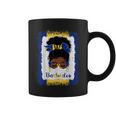 Messy Bun Barbados Flag Woman Girl Coffee Mug