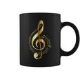 Music Note Gold Treble Clef Musical Symbol For Musicians Coffee Mug