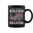 My Favorite Soldier Calls Me Grandpa Usa Flag Father Gift Gift For Mens Coffee Mug