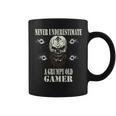 Never Underestimate A Grumpy Old Gamer For Gaming Dads Coffee Mug