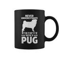 Never Underestimate An Old Man With A Pug Gift For Mens Coffee Mug