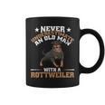 Never Underestimate An Old Man With A Rottweiler Dog Dad Coffee Mug