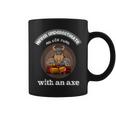 Never Underestimate An Old Man With An Axe Funny Thrower Gift For Mens Coffee Mug