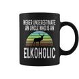 Never Underestimate An Uncle Who Is An Elkoholic Funny Elk Gift For Womens Coffee Mug