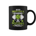 Never Underestimate Grandma Pickleball Player Paddle Graphic Coffee Mug