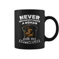 Never Underestimate Woman With Rottweiler Rottie Rott Pet Gift For Womens Coffee Mug
