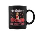 In October We Wear Pink Ribbon Labrador Breast Cancer For Women Coffee Mug