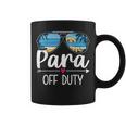 Paraprofessional Para Off Duty Sunglasses Beach Sunset Retro Coffee Mug