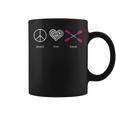 Peace Love Kayak Funny Water Sport Coffee Mug