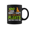 Plants And Dog Lover Gardener Funny Gardening And Dogs Lover Coffee Mug