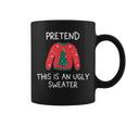 Pretend This Is An Ugly Sweater Christmas Graphic Coffee Mug