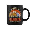 Promoted To Grandpa Est 2024 Retro Fathers Day New Grandpa Coffee Mug