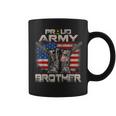 Proud Army Brother America Flag Us Military Pride Coffee Mug