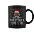 Pugly Christmas Sweater Party Ugly Pug Dog Santa Coffee Mug