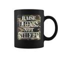 Raise Lions Not Sheep American Patriot Camo Patriotic Lion Coffee Mug