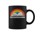 Read Banned Books Vintage Rainbow Reading Book Reading Funny Designs Funny Gifts Coffee Mug