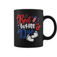 Red White And Due Baby Reveal 4Th Of July Pregnancy Announce Coffee Mug